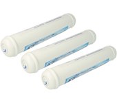 Vhbw 3x filtro de agua, cartucho de filtro compatible con solitaire sok250or0n/01, sok250os0n/01, sok250oy0n/01 frigoríficos side-by-side