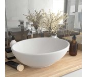 Fregadero ovalado luxury blanco mate 40x33 cm cerámica