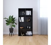 Estantería/aparador | aparador de comedor | armario de cocina madera contrachapada negro 66x30x130 cm cfw46630