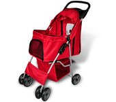 Vidaxl cochecito para perros rojo