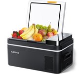 Caja refrigeradora eléctrica portátil de 25 litros, mini refrigerador con pantalla digital -20 a 20 ℃ 12 v para automóvil, camión, rv