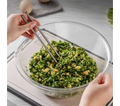 Recipiente de plástico para mezclar, de gran capacidad, antiadherente, para amasar, preparar ingredientes y servir masa, huevos (tamaño grande)
