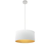 Colgante anuska 1xe27 blanco/blanco-oro regx40x40 cm
