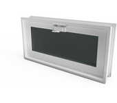 Ventana de ventilación eolo vents en pvc blanco con malla mosquitera incorporada | dimensiones cm 48x24x8 | unidad de venta: 1 ventana