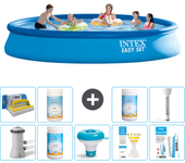 Paquete de piscina - intex - alrededor - 457x457x84 cm + accesorios