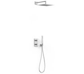 Tres 21125004 therm-box kit de grifo termostático empotrado de 2 vías ducha color cromo