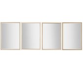 Espejo de pared home esprit blanco marrón beige gris cristal poliestireno 70 x 2 x 97 cm (4 unidades)