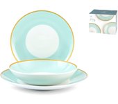 2x vajilla king 18 piezas en porcelana decorada h&h