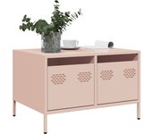 Mueble de tv rosa 68x50x43,5 cm acero laminado en frío vidaxl