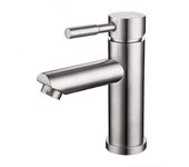Grifo de lavabo lineas curvas monomando - acero cepillado