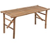 Banco de jardín | silla de jardín plegable con cojín bambú 118 cm cfw32022