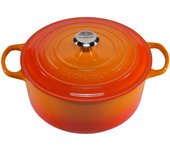 Le creuset signature cazuela redonda 28 cm naranja-rojo