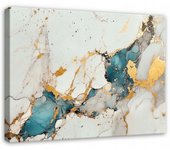 Tableau deco abstrait marbre gris or moderne 100x70 cm xxl impression sur toile décoration murale intissée pour salon chambre cuisine