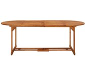 Mesa de comedor de jardín 220x90x75 cm madera maciza de acacia