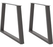 Maison exclusive - patas para mesa de comedor en forma de v (2 unidades), antracita, 100 x (72-73,3) cm, acero