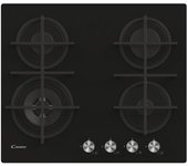 Placa de gas empotrada candy cdk6gf4wekb de 4 quemadores, color negro