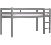 Cama de media altura 90x200 con somier vipack pino gris