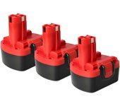 Vhbw 3x batería reemplaza bosch 2 607 335 275, 2 607 335 264, 2 607 335 263, 1617s0004w para herramienta (3000 mah, nimh, 14,4 v)