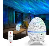 Proyector led de cielo estrellado, proyector de planetario galáctico con control remoto, luz nocturna aurora con altavoz bluetooth