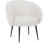 Sillón borreguito de diseño acogedor, hima, crema, 74x72x80.5 cm