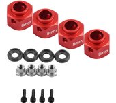 Adaptador de ensanchamiento de ruedas para coche rc de 8 mm para traxxas ‑4 d90 scx10 1/10 (rojo)