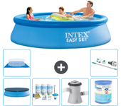 Paquete de piscina - intex - alrededor - 305x305x76 cm + accesorios a556