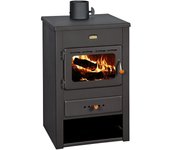 Estufa de leña prity k12 de vitrocerámica y vidrio 10 kw