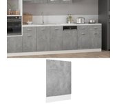 Panel lavavajillas gris hormigón 45x3x67 cm aglomerado