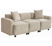 Sofá moderno de 3 plazas, tela de chenilla, dimensiones 57 cm por asiento