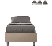 Cama sommier azelia 80x190 con base gris tórtola