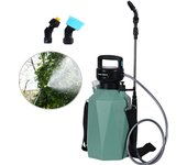 Pulverizador eléctrico de 5 litros, pulverizador de jardín recargable por usb con varilla telescópica, 3 boquillas pulverizadoras