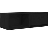 Mueble de tv | mueble de salón | mesa de tv de madera de roble negro 80x31x25,5 cm cfw16918