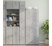 Mueble de almacenaje | armario estrecho madera ingeniería gris hormigón 30x42,5x225 cm cfw749685