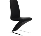 Pack 2 sillas comedor - modelo silva - polipiel - base metal cromada