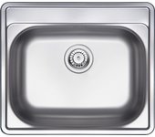 Fregadero de cocina de acero de una cubeta 600 x 500 mm deante soul zyu_0103 - acero inoxidable cepillado
