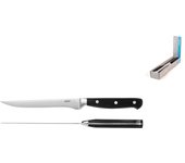 6x cuchillos profesionales para carne con hoja de acero inoxidable, h&h