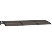 Marquesina de puerta policarbonato negro 300x100 cm