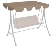 Vidaxl dosel de repuesto columpio jardín gris taupe 150/130x105/70 cm