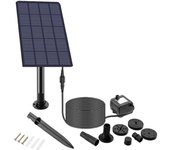 Bomba de agua solar para exteriores, bomba de fuente, adecuada para estanques de aves y pequeños estanques de jardín.