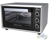 Horno eléctrico de sobremesa 34 litros, convección y rustipollo, 1500w, temporizador, 50x43x32 cm