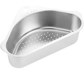 Cesta de drenaje para fregadero triangular, estante de almacenamiento para fregadero de acero inoxidable