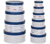 Caja set 10 carton 37,5x37,5x18 redonda