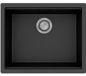 Hansgrohe s53 silicatec fregadero bajo encimera, 500x400mm, 43458170, color: negro grafito
