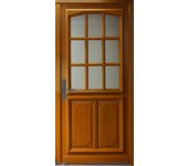 Puerta de entrada de madera acristalada, navy, al.200xl.90 p. derecha + mango y cañón (ref 010403rfp) tabla dimensiones sin manilla