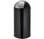 Cubo de basura push 50l negro satén hjh office