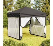 Maison exclusive - carpa para fiestas plegable con paredes gris antracita 2x2 m