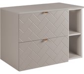 Mueble de baño, cashmere, 80 x 57 x 46 cm, tiradores dorados