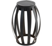 Lámpara de mesa de exterior negra con atenuador de 3 pasos, solar y recargable - sheldon