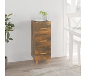 Aparador | aparador de comedor | armario de cocina madera de ingeniería roble ahumado 34,5x34x90 cm cfw93239