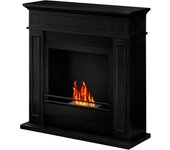 Jefferson chimenea de bioetanol con suelo negro l88,6 x p26,5 x h86,5